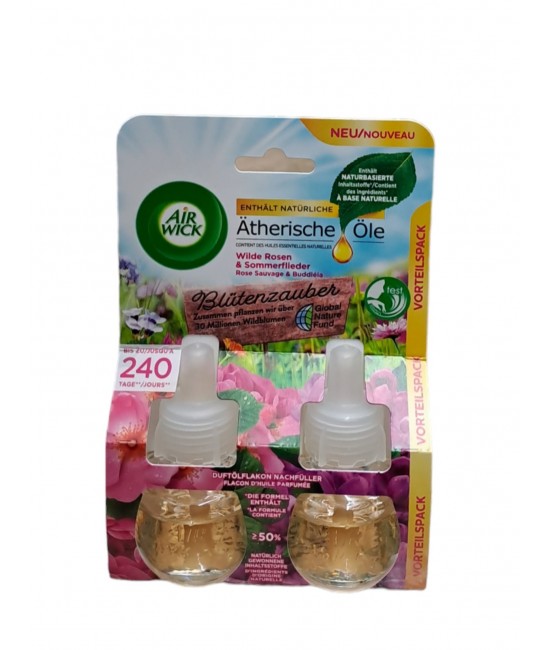 Air Wick Диви Рози 2х19мл. Пълнител за ел. машинка Air Wick Диви Рози 2х19мл. Пълнител за ел. машинка